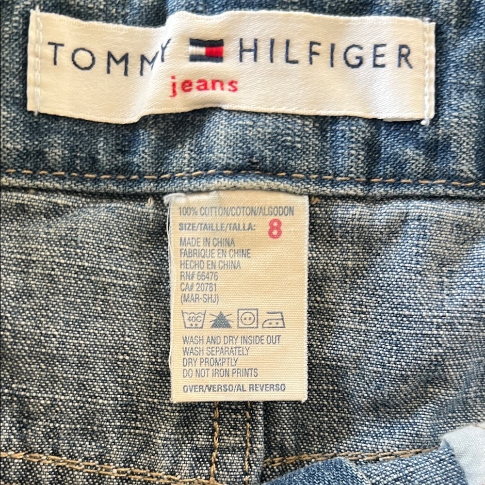 Tommy Hilfiger Light Blue Denim Mini Skirt vintage - Picture 2 of 5